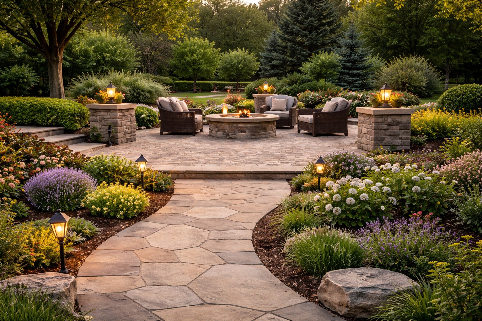 Professional hardscaping installation